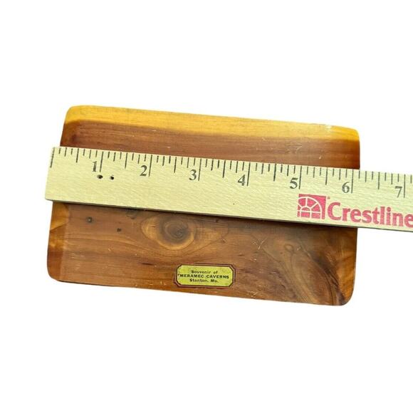 Meramec Caverns Missouri Stanton MO Wood Souvenir Box Trinket Jewelry VTG READ - Picture 11 of 12